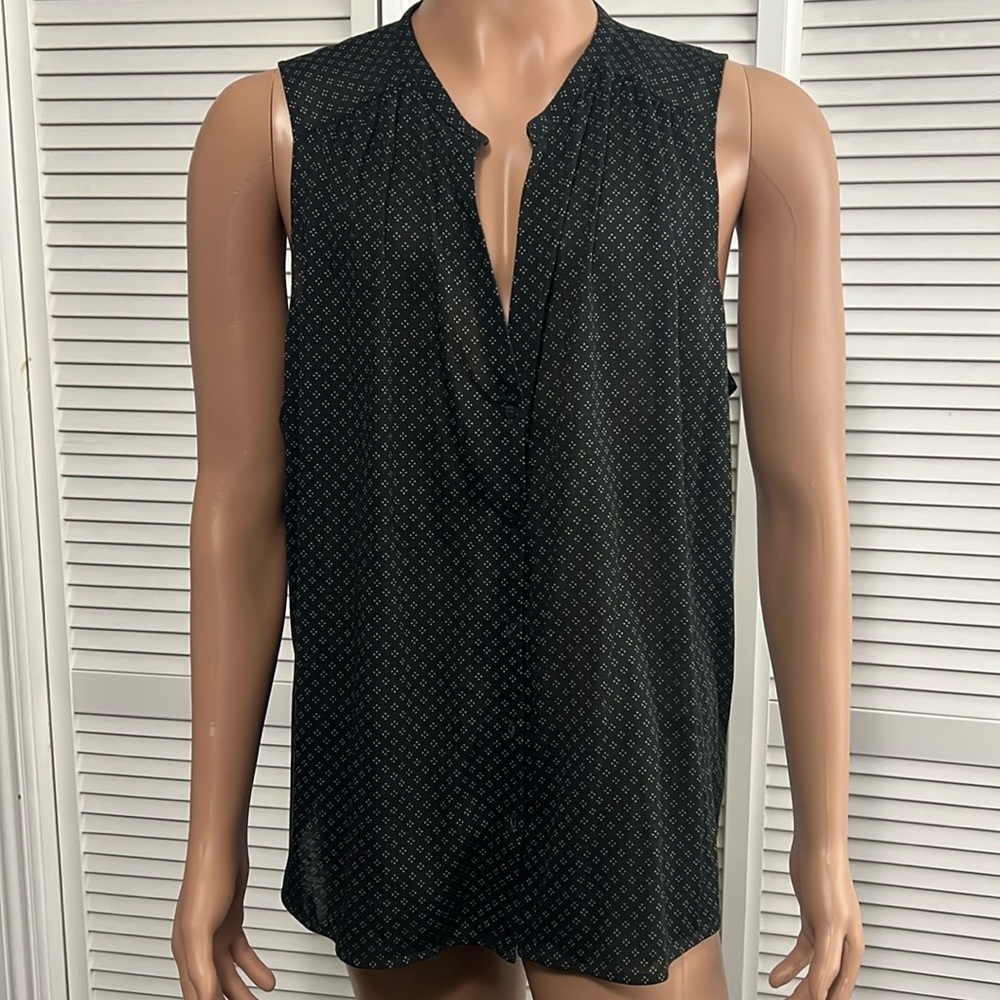 H&M black dots pattern xl blouse